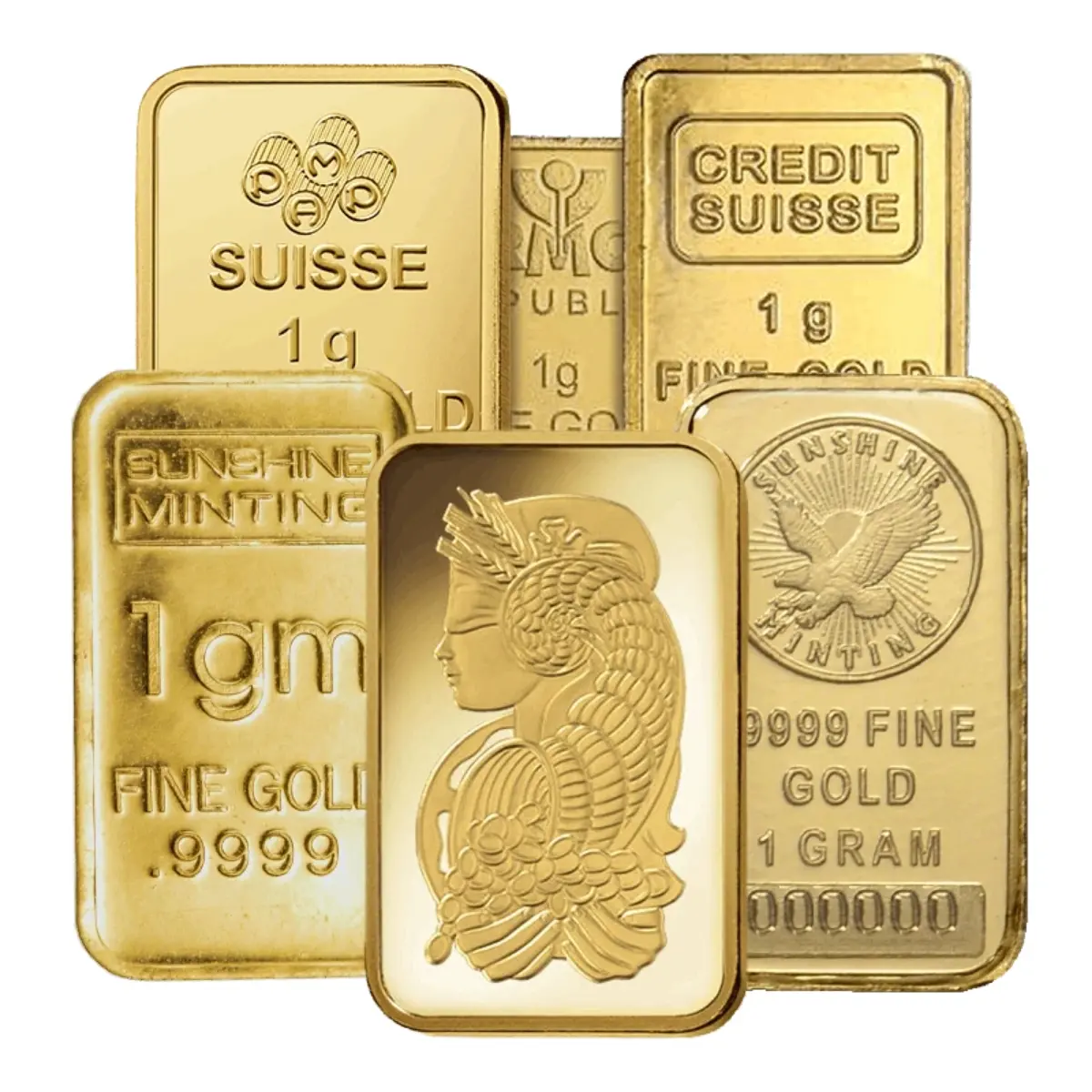 1 Gram Fine Raw Gold Bar- Random Mint (Varied Condition, Any Mint)