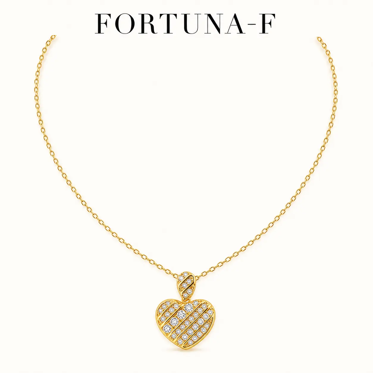 FORTUNA-F Sparkling Moissanite Heart Necklace for Women, Elegant Statement Pendant for Anniversary and Birthday