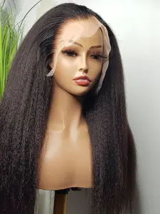 28-Inch Soft Curly Straight Wig, 180 Density Lace Front, Heat-Resistant Synthetic Fiber, Daily Use Women's Hairpiece