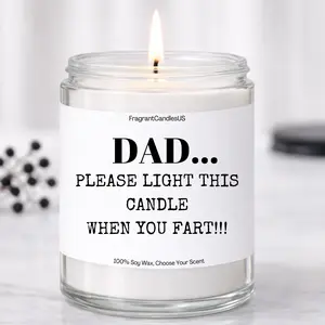 Funny fathers day gifts, Dad Fart Candle - Personalized Candle, Custom Gifts, Funny Dad Gift, Fathers Day Gift from Daughter Son, Dad Birthday Gift, Retirement Gift for Dad, Gag Stepdad Sarcastic Candle, Soy Candle, Unique Gifts for Dad,  Dad candle,