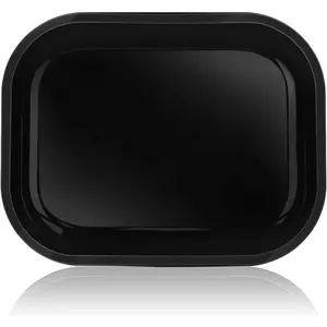 Metal Rolling Tray - 7 x 5.5 inch, Smooth Rounded Corners, Classic Minimalist Aesthetic, Suitable for Home, Outdoor & Kitchen Use (Black)