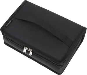 Small Insulated Lunch box Portable Soft Bag Mini Cooler Thermal Meal Tote Kit with Handle for Work & School, Black