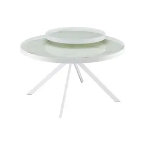 Briggs 2-piece Round Coffee and End Table Set White