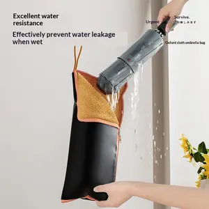 Strong Absorbent Multi-Functional Umbrella Storage Bag, Dual-Use Foldable Umbrella Case, Waterproof Umbrella Sleeve with Strap