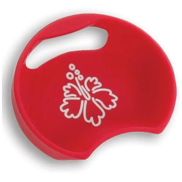340026 Universal Hibiscus Silicone Splashguard, Flexible Drinkware Accessory, Fits All Wide Mouth Bottles, Kitchen Use, No