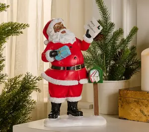 14" Resin Santa Figure Mailing Letters by Valerie 14" Resin Santa Figure Mailing Letters by Valerie
