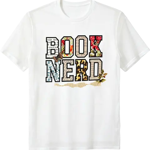 Book Nerd PRINTED Vintage T-shirt Retro Bookish Trendy Lover Retro Tee Trendy For Booktok Librarian Gift Idea Bookish Casual Short Sleeve Crew Neck Top book lover reading shirt booktok outfit literary apparel vintage reading tee reader clothing