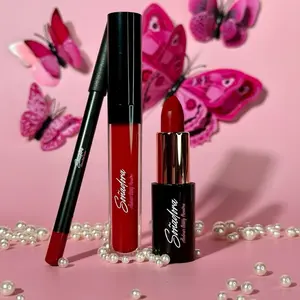 Lipstick Kit Trio Seductiva Liquid Matte, Satin Lipatick and Lipliner