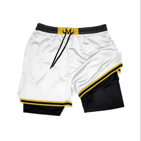 Majin Buu Performance Shorts Summer Double Layer Beach Pants Fitness Training Pant Sports Swimming Shorts