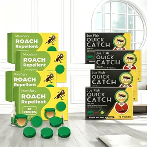 MoonSpry Roach Repellent, DomesticDormitory Kitchen Powerful Cleaning CockroachExterminator Cockroach Gel Bait Pest Control KitRodent Repellent Pouches for Indoor &Outdoor Multi-Surface Microfiber Floor Moproach killer indoor infestation