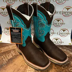 Raptor Leather Male Work Boot - Aqua, Non-Steel Toe Men's Footwear