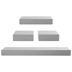 Melannco Set of 4 Light Gray Chunky Shelves
