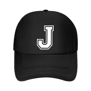 Letter J Name Initial Varsity Alphabet Monogram Baseball Cap