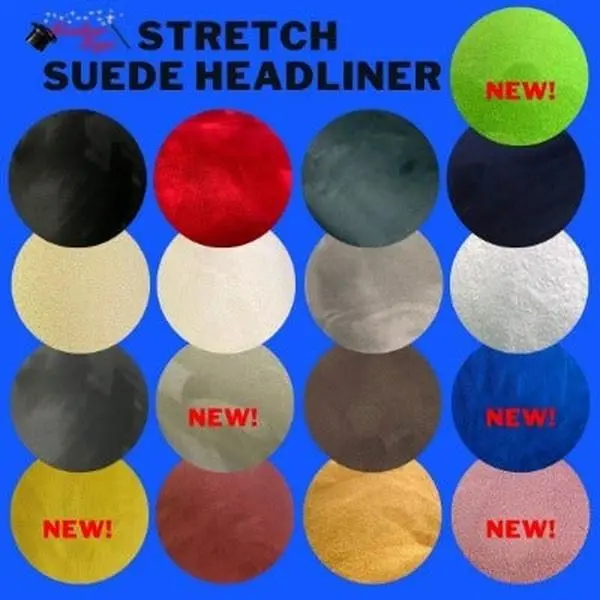 144" x 60" Stretch Suede Headliner With Foam Backing