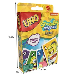 SpongeBob SquarePants themed adult party supplies, flip design! Desktop games and cards, UNO board games, UNO card board games, family gatherings, entertainment, UNO card games, birthday parties, Christmas