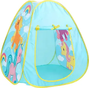 Unicorn Pop Up Play Tent for Kids Foldable Indoor Outdoor Playhouse Portable Toddler Princess Tent Easy Setup Toy Tent for Girls & Boys Birthday Gift Ages 2-6