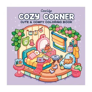 Cozy Corner Coloring Book Cute Cozy Spaces Relaxation Art - Paperback