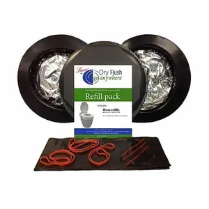 Laveo by Dry Flush Refill Packs for Dry Flush Toilet - 3 Pack - Household Cleaning