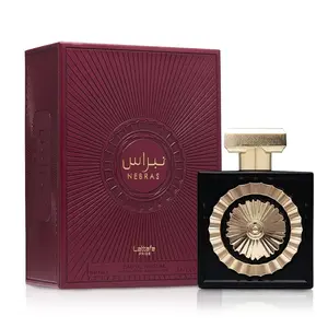 Lattafa Nebras for Men and Women Eau de Parfum Spray, 3.4 Ounce Sweet Gourmand Vanilla-Cacao Fragrance