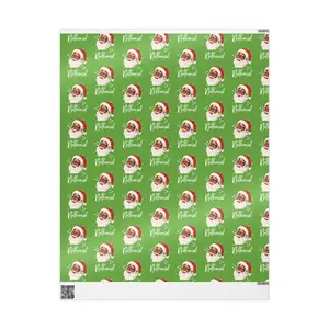 Vintage Black Santa Wrapping Paper - Customize it with your name!