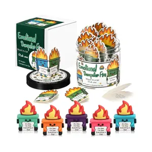 60PCS Emotional Support Gift Set – Affirmation Card Jar with Mini Dumpster Toys