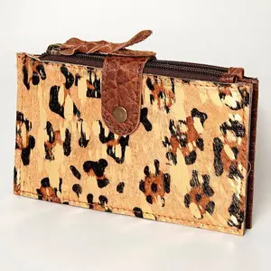 LC-ADBG813 Hair-On Cowhide Card-Holder Bag with Leather Snap Strap