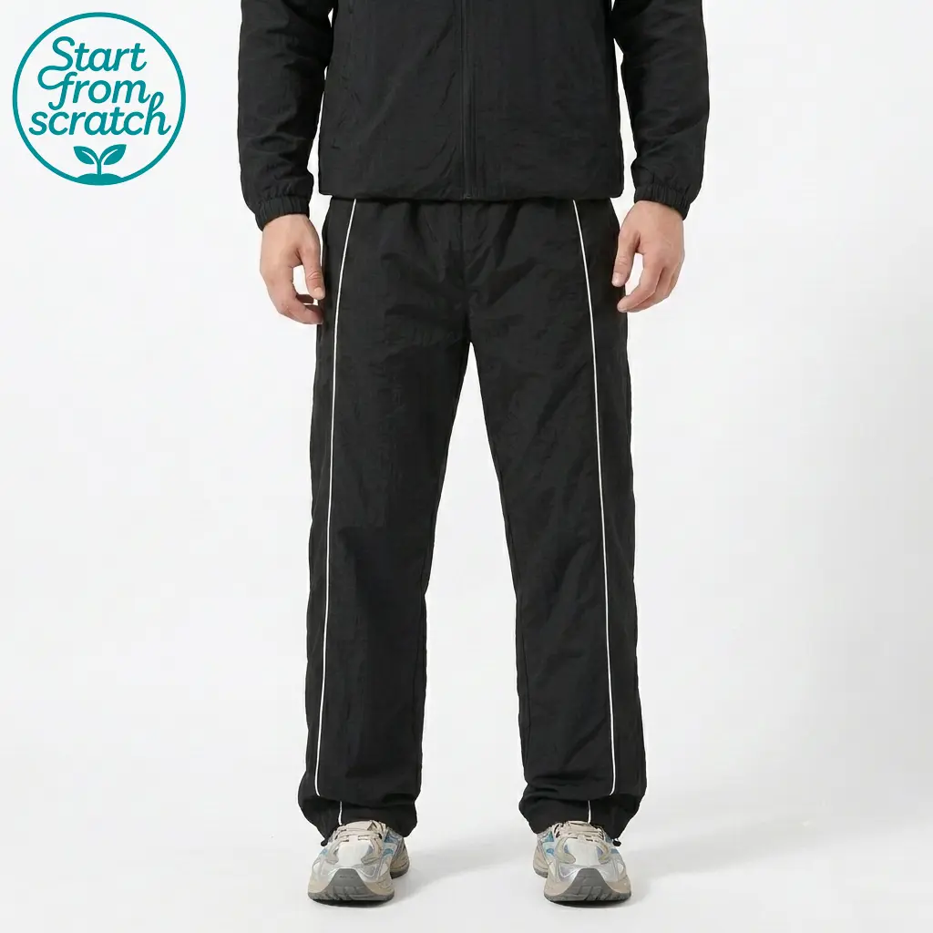 Men’s casual athletic long pants—American-style striped quick-dry loose high-street tactical poncho pants; quick-dry loose high-street tactical pants suitable for street dance, combining sport and leisure in one.