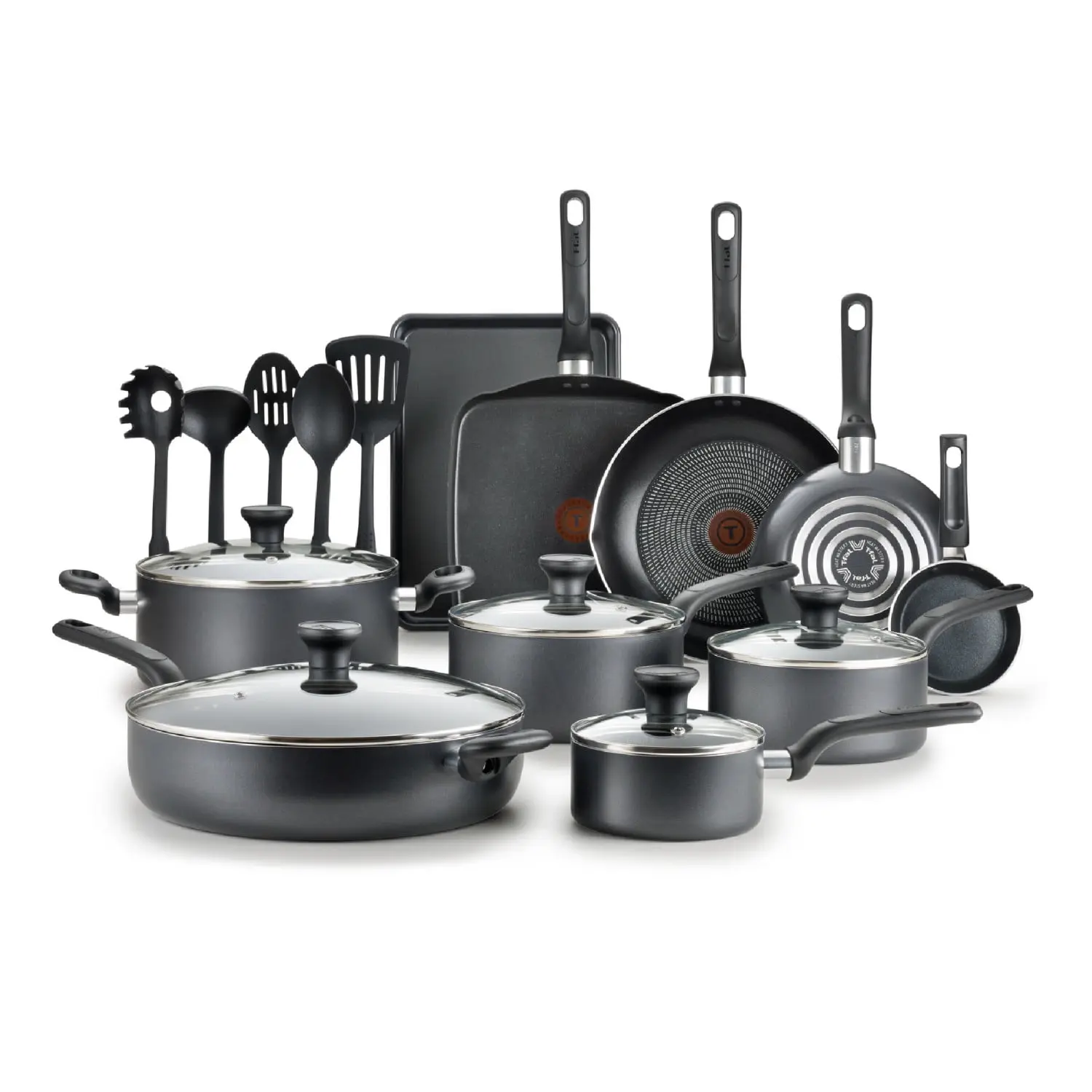 T-fa1 EasiCare, 20-Piece Non-Stick Cookware Set