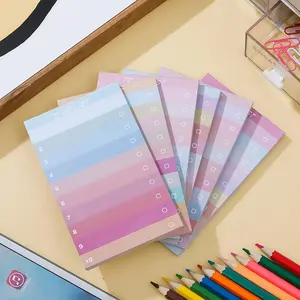 Colorful Memo Pad, 6 Counts To Do List Notebook, Tearable Notebook, Office Stationery & Supplies, Office Accessories