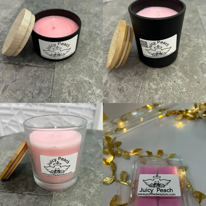 Juicy Peach Candle - Decorative Candle with Peach Glow, Available in Pink and, Made from Sustainable Materials Cozy                                                                 Nehemiahs Flame
