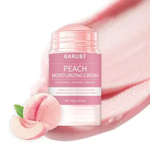 Peach Moisturizing Balm, 40g Hydrating Cream for Dry Cracked Hands Feet, Contains Peach Extract & Squalane, Daily Use Skincare Lotion Moisturizer