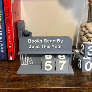 Personalized Book Counter - Bookish Bookshelf Accessory - Reader Gift - BookTok