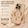 Official Desert Gold MagSafe Magnetic Half-Wrapped Protective Smartphone Case for iPhone 17Air-11 Series, TPU Soft Cover with Lens Protector, Screen Protector, Wireless Charging Compatibility, Handheld Devices Accessories for Women