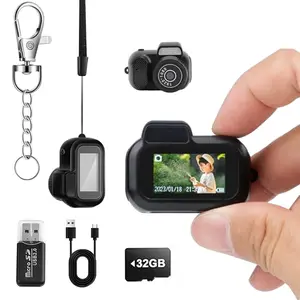 Keychain Camera, 1080P Mini Pixel Camera, Micro Mini DV/Camcorder, Portable Chain Camera with Eight Filters, Long Battery Life for Indoor and Outdoor use (64G)