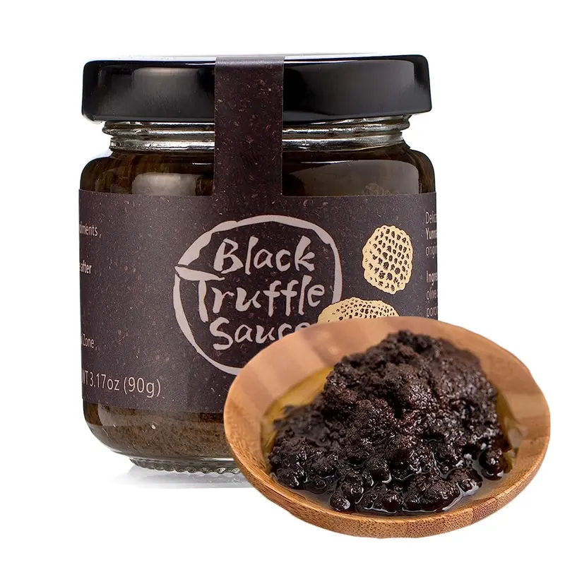 Black Truffle Sauce | 30% Truffle Content, Vegan & Gluten Free | Premium Pasta, Pizza & Bread Seasoning in Extra Virgin Olive Oil, 3.17oz