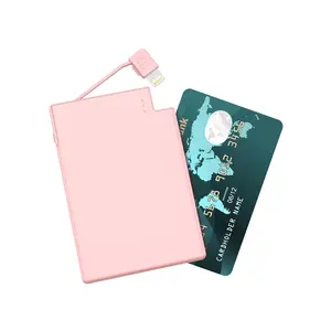 TNTOR Portable Charger with Built in Lightning Cable, Credit Card Size for Pocket Wallet Power Bank Compatible with iPhone 14/13/12/11/X/8 Series (Not for iPhone 15 Series Charging Devices backup charger portable power Mini Portable black friday