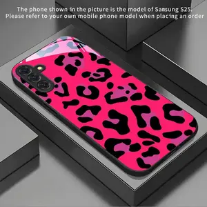 Luxury Transparent Tempered Glass Protective Phone Case Cover, Leopard Print Wallpaper, Fits Samsung Galaxy S26/s25/a Series, Ultrathin & Lightweight