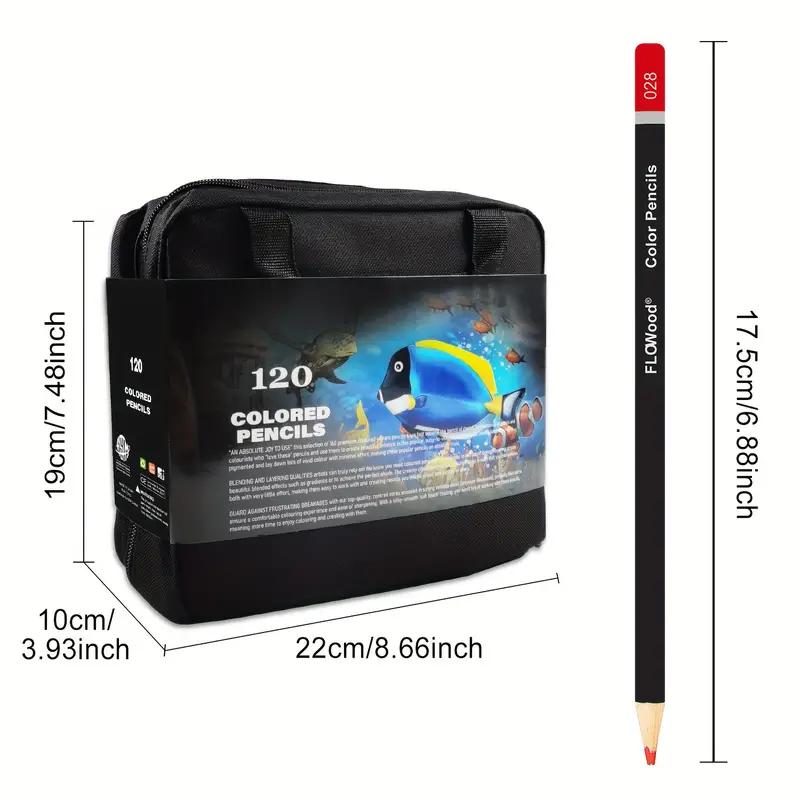 120 Colored Pencils Kit, Oil-Based Soft Core Art Supplies with Zipper Case, Ideal for Sketching and Shading, Professional Drawing Pencil Set