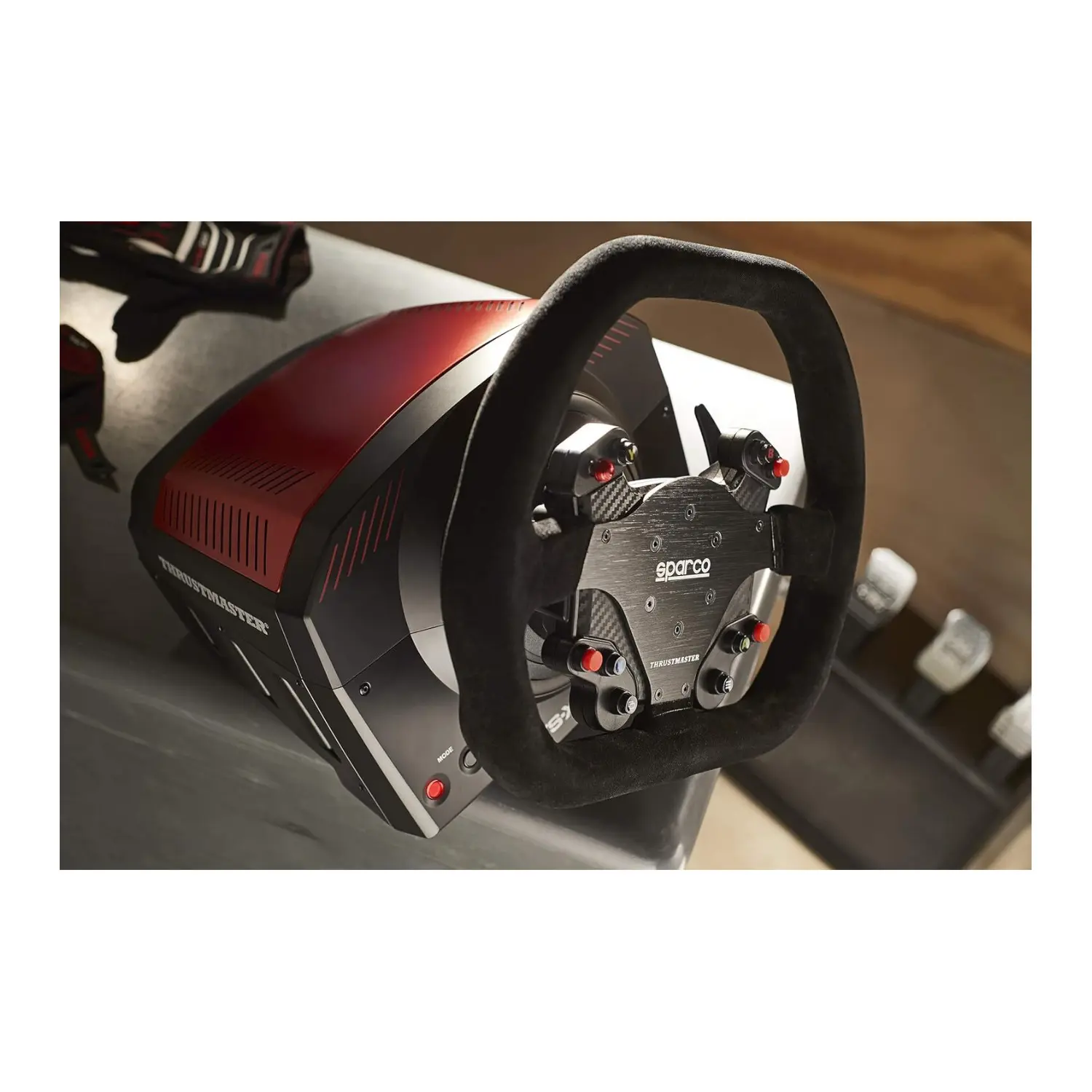 Thrustmaster TS-XW Racer Gaming Steering Wheel with Sparco P310 Competition Mod, 270–1080° tuning, 14 action buttons, 1:1 scale replica, 40-watt force feedback system, adjustable design