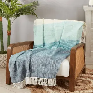 Cotton Color Block Throw Cotton Color Block Throw