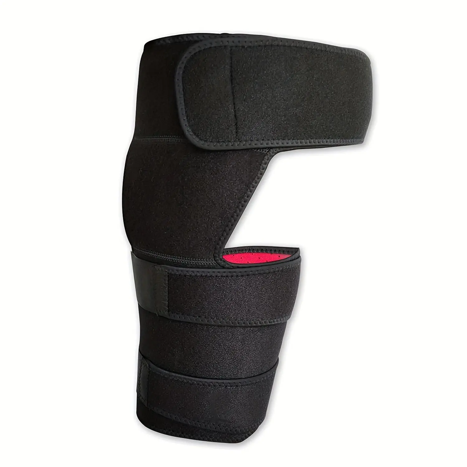 Adjustable Hip & Groin Support Leggings – Black Compression Wrap for Fitness, Thigh Muscle Protection & Performance Enhancement Sports Knee Sleeve