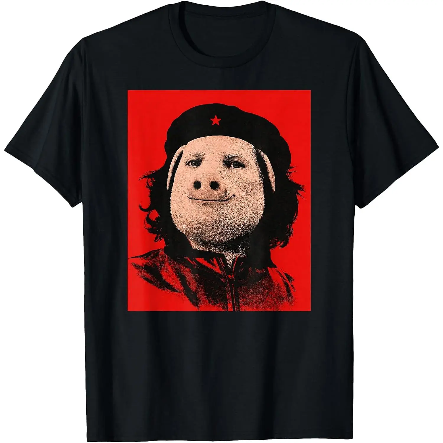 100% Cotton John Pork Che Guevara Funny Revolution Meme Dank Brainrot T-Shirt