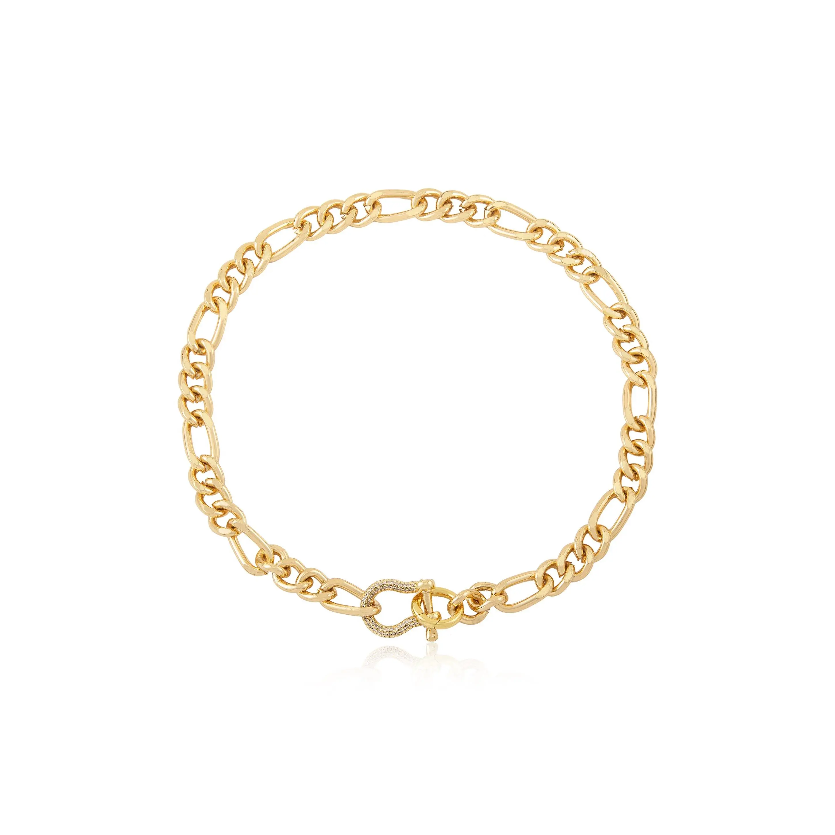 Cuffed Love Chain Link Necklace