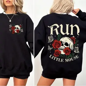 Run Little Mouse Sweatshirt, Haunting Adeline Shirt, Dark Romance Merch, Smut Reader, Women's Book Lover Gift, Rose Skeleton  Shirt