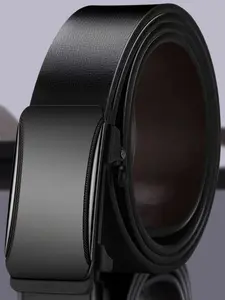 Men's Leather Belt Automatic Buckle, Business Casual Durable Waistband, Trendy Fashionable New Design, All Seasons Wear Durable Belts