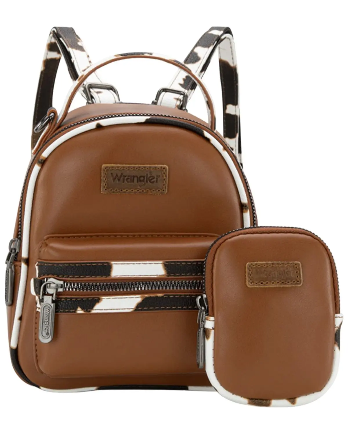 Wrangler Unisex Cow Print Mini Backpack - Wg102-8600 Br