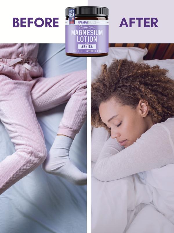 Magnum Solace Nighttime Magnesium Lotion with Arnica - Deep Relief Hydrating Lotion for Daily Comfort 5oz