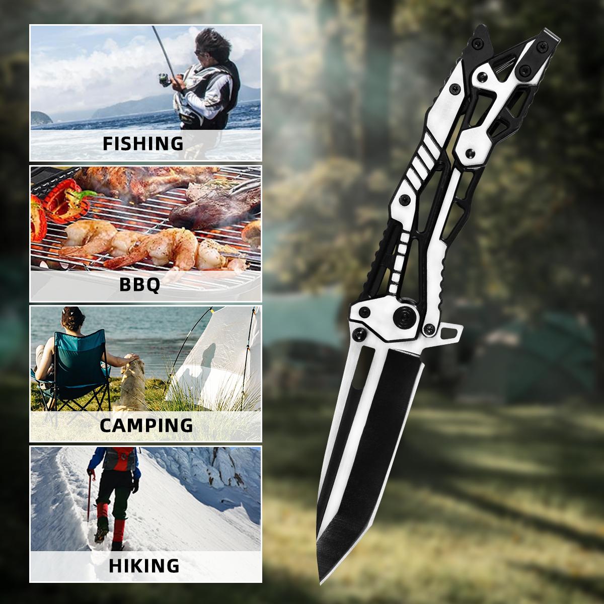 Mechanical Style Tactical Folding Pocket Knife, EDC Outdoor Tool for Camping Hiking