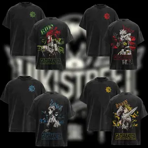 [HIKISTREET] Vintage Gachiakuta Collection Acid Washed T-Shirt, Gachiakuta Merch, Grunge Anime Washed Oversized Tee, Aesthetic Anime Streetwear Gift