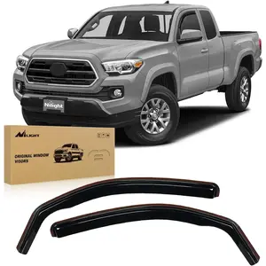 Nilight In-Channel Window Deflectors for Toyota Tacoma Access Cab/Double Cab 2016-2024, Acrylic Aerodynamic Rain Guards with Fog Reduction & Ventilation, 2PCS Tool-Free Car Exterior Replacement Accessories